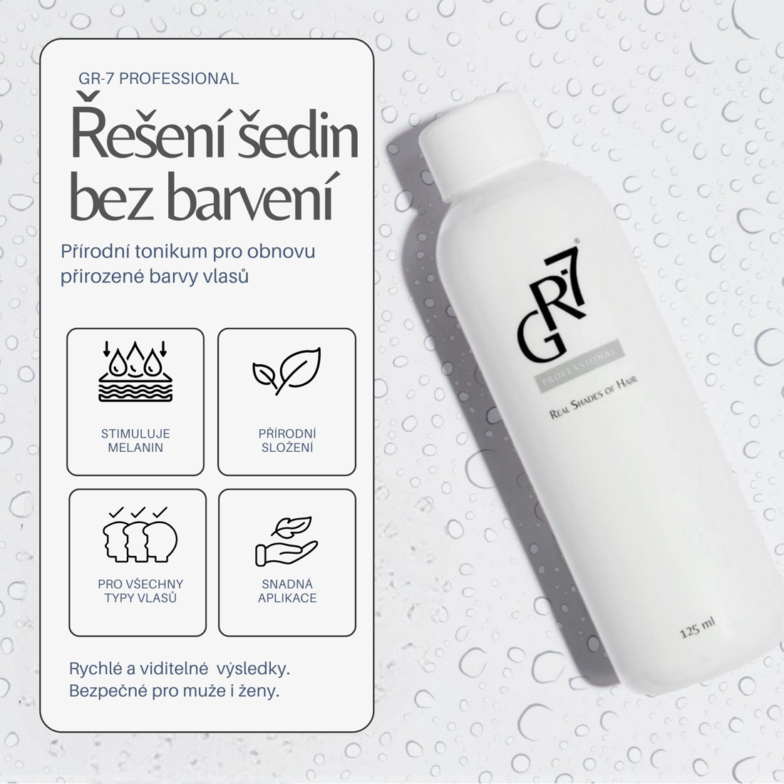 Revoluční tonikum GR-7® proti šedinám - 1ks 125ml Revoluční tonikum GR-7® proti šedinám - 1ks 125ml