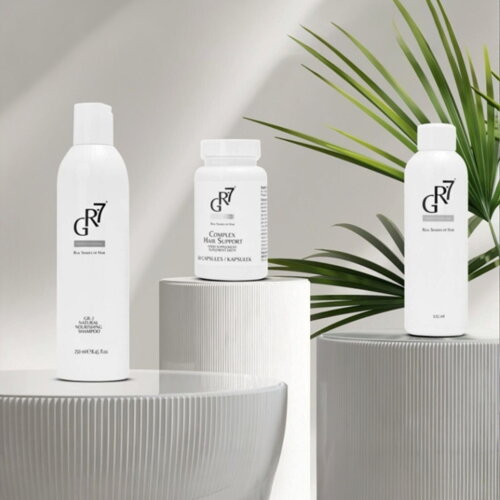 Behandlung gegen graues Haar: SET GR-7® Anti-Grau-Tonic + Vitaminkomplex + Shampoo