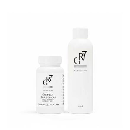 Behandlung zur Haarrepigmentierung und -stärkung – GR-7® Tonikum + Haarvitamine  Behandlung zur Haarrepigmentierung und -stärkung – GR-7® Tonikum + Haarvitamine